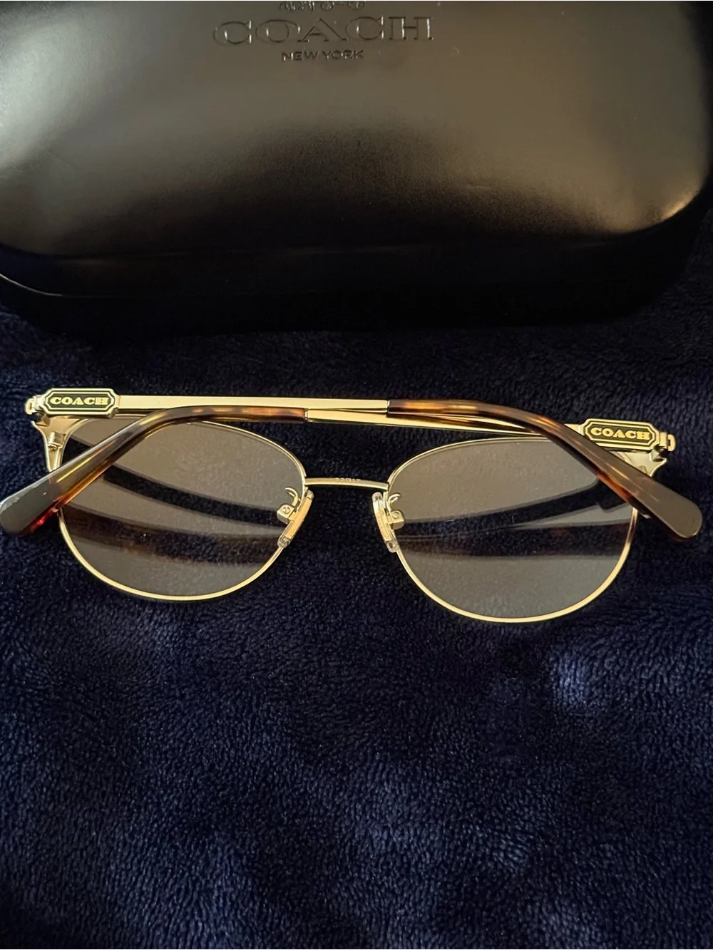 Coach Women's LightGold Metal Frame RX Glasses